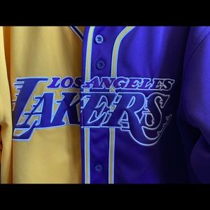 LA Lakers button up Unk shirt two tone